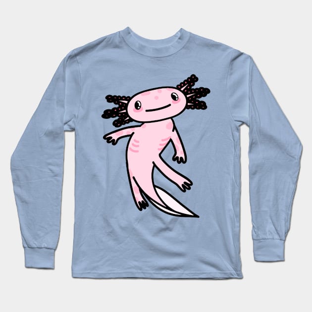 Happy axolotl Long Sleeve T-Shirt by Astroparticule